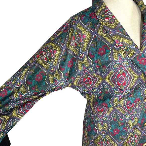 NWT I Madeline Clover Green Long Sleeve Wrap Button Sheath Dress Medium - Picture 5 of 15